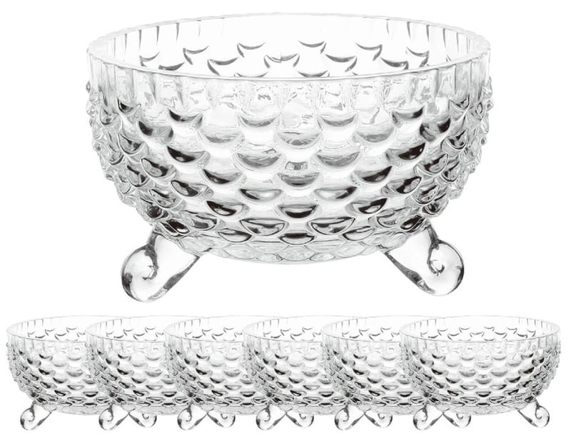 7PCS GLASS FRUIT / ICE CREAM BOWL SET